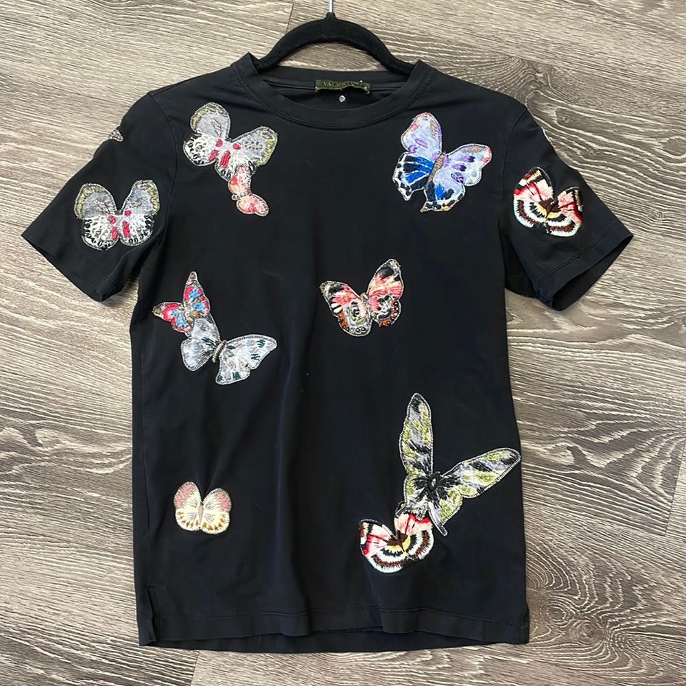 Valentino Embroidered Butterfly Top